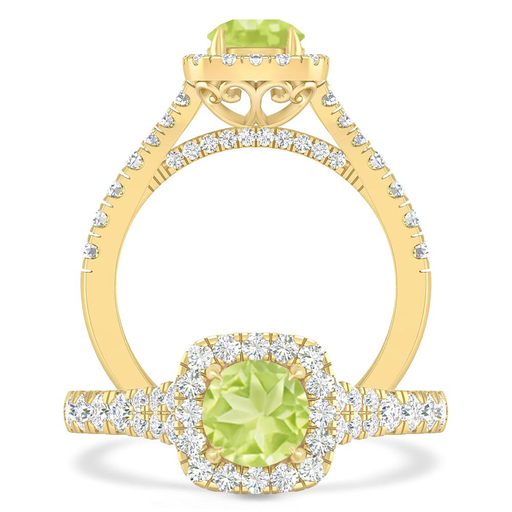 Yellow Gold - Peridot