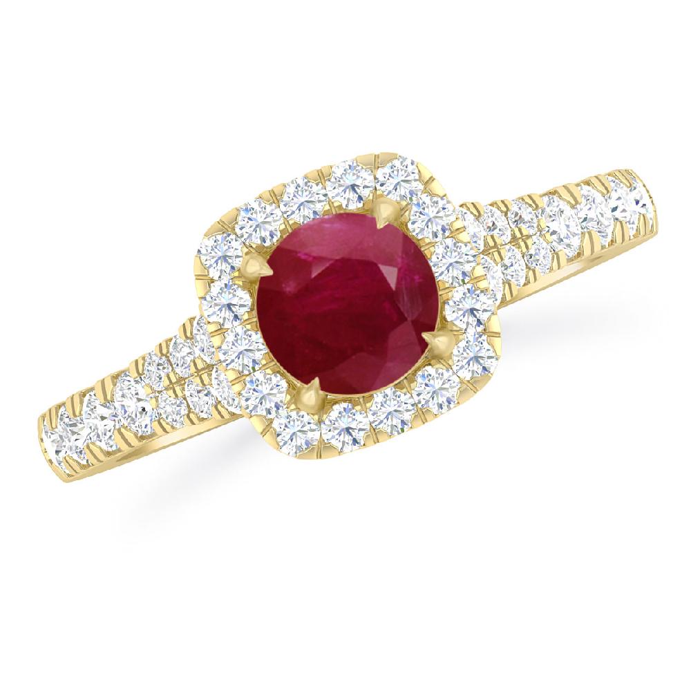 Yellow Gold - Ruby