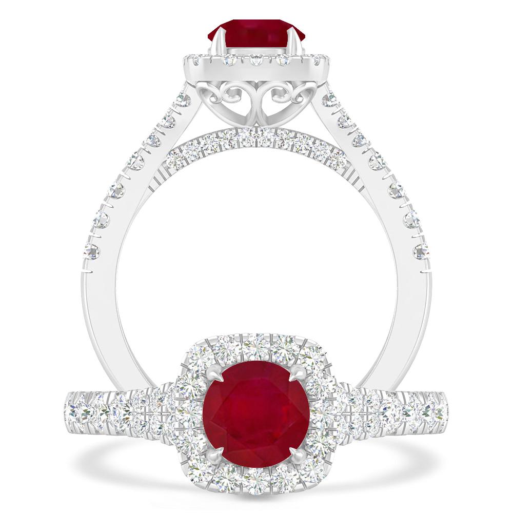 White Gold - Ruby