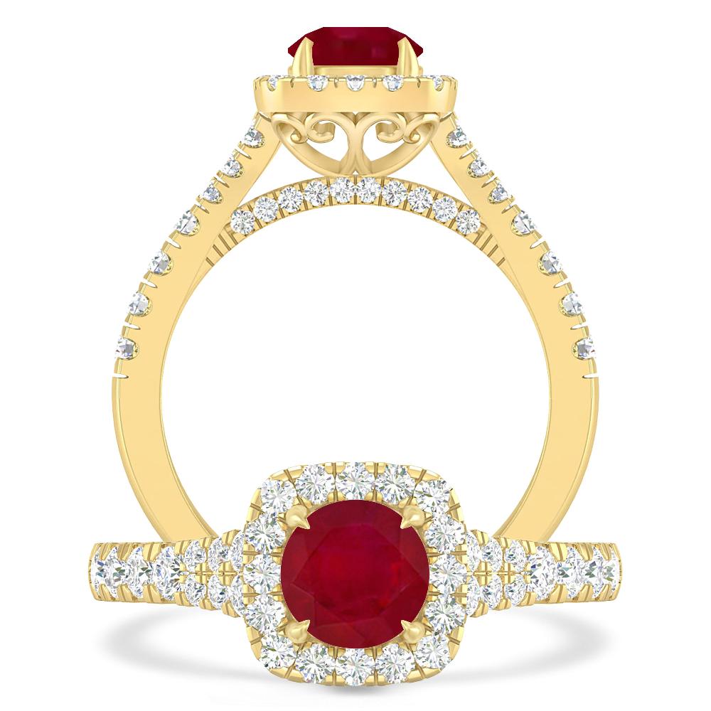 Yellow Gold - Ruby