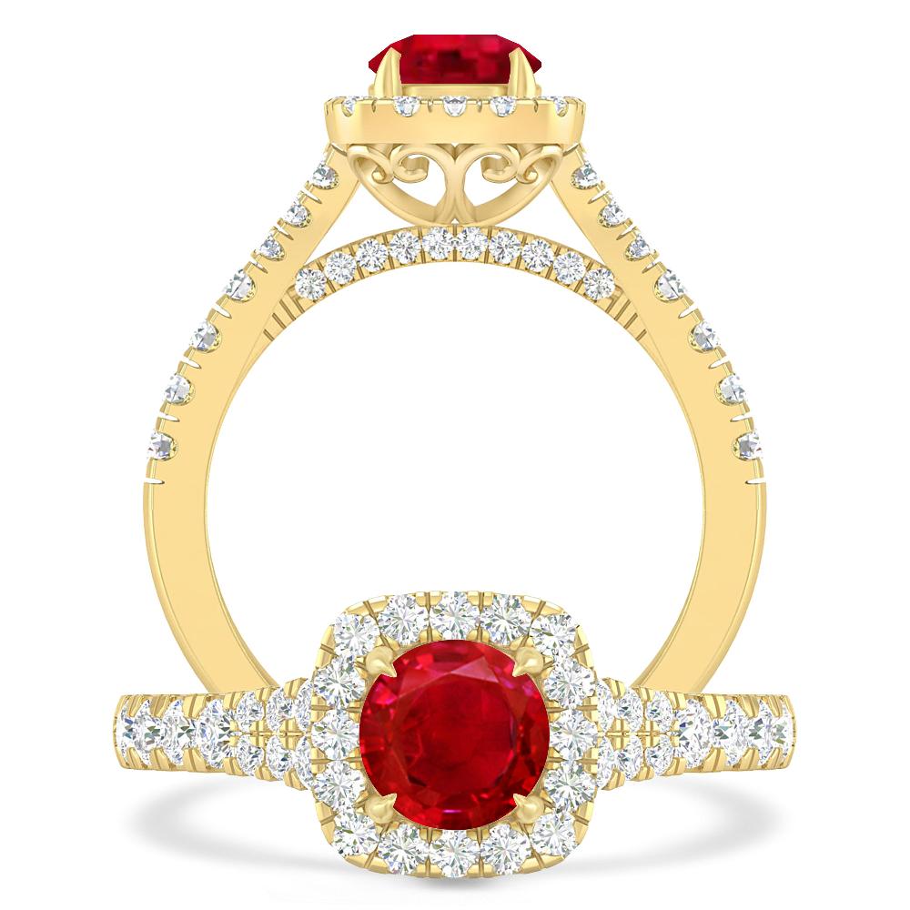 Yellow Gold - Ruby