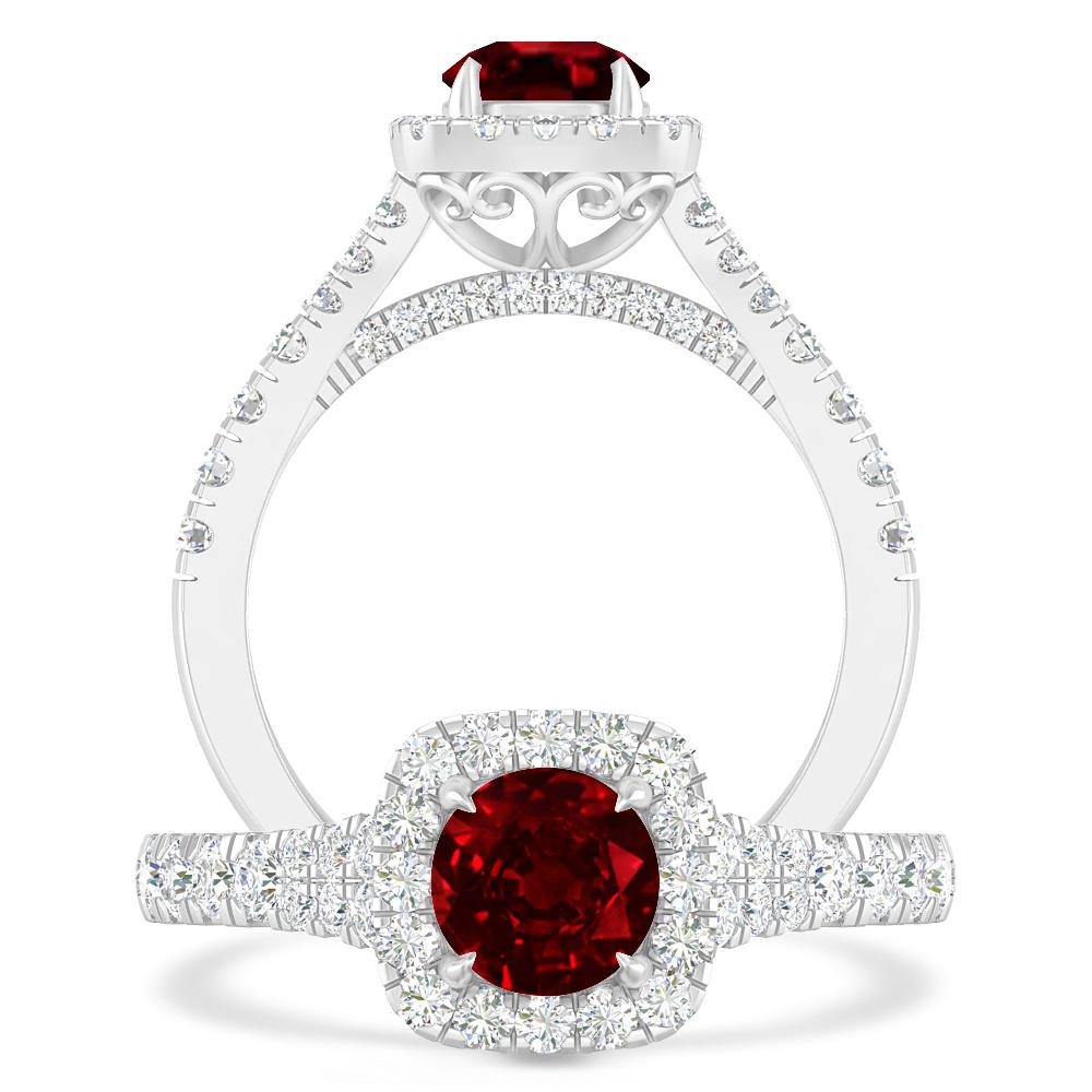 White Gold - Ruby