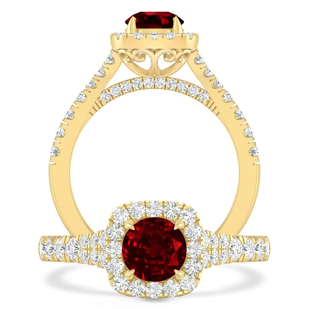 Yellow Gold - Ruby