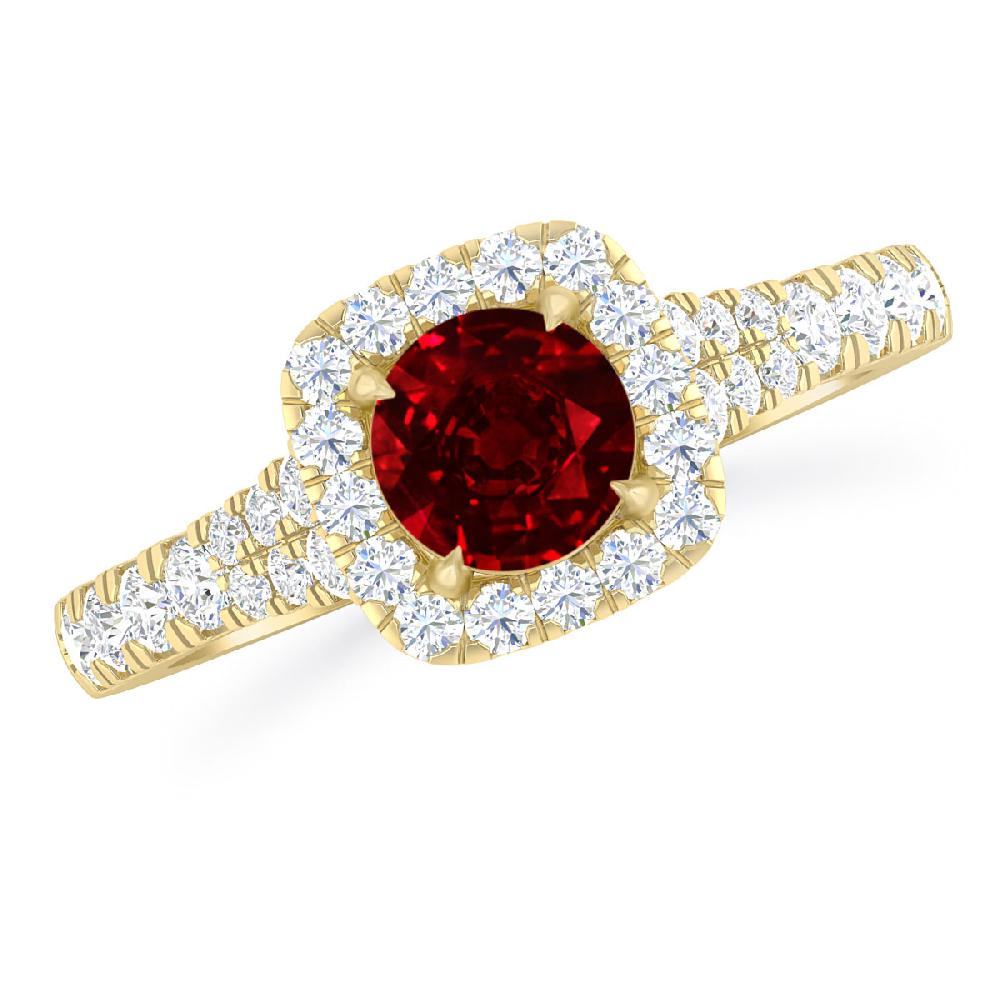 Yellow Gold - Ruby