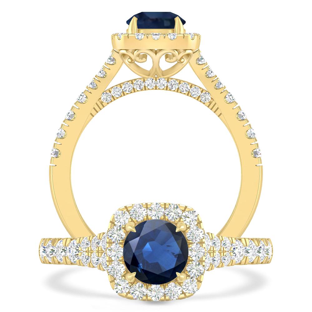 Yellow Gold - Sapphire