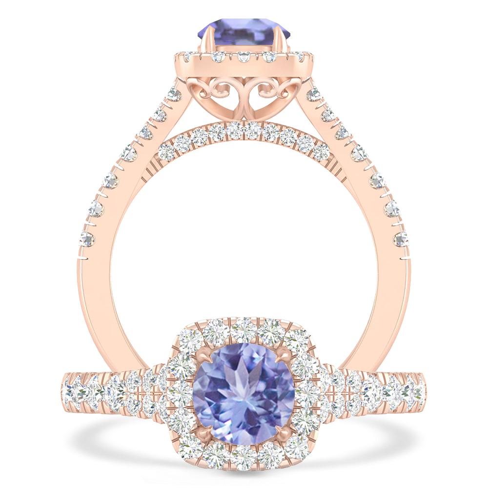 Rose Gold - Tanzanite