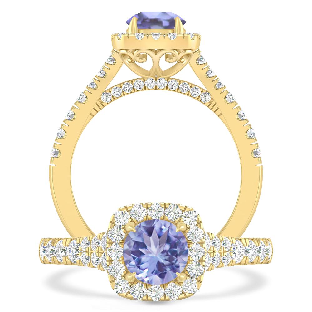 Yellow Gold - Tanzanite