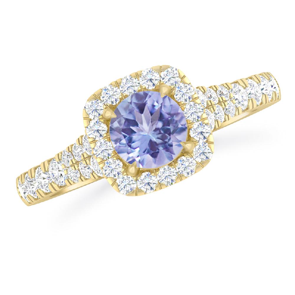 Yellow Gold - Tanzanite