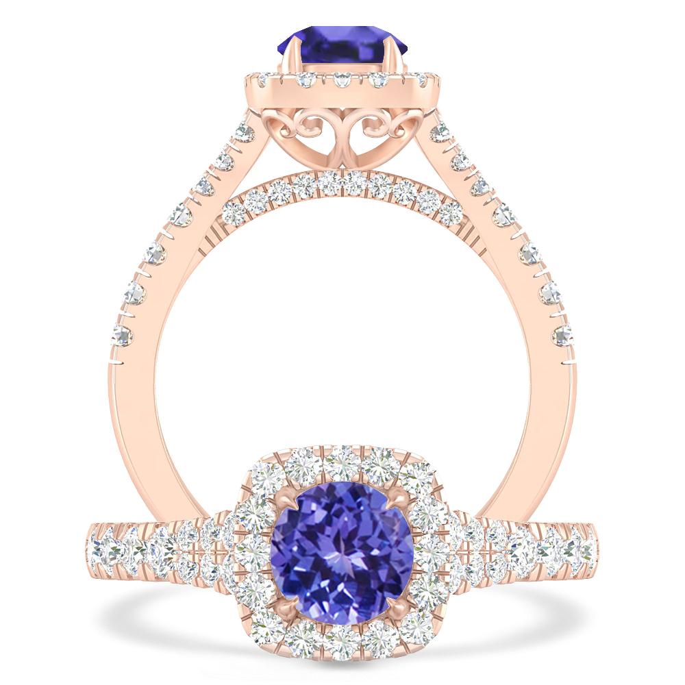 Rose Gold - Tanzanite