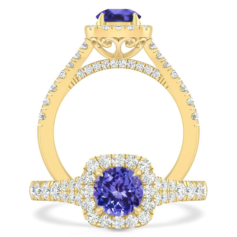 Yellow Gold - Tanzanite