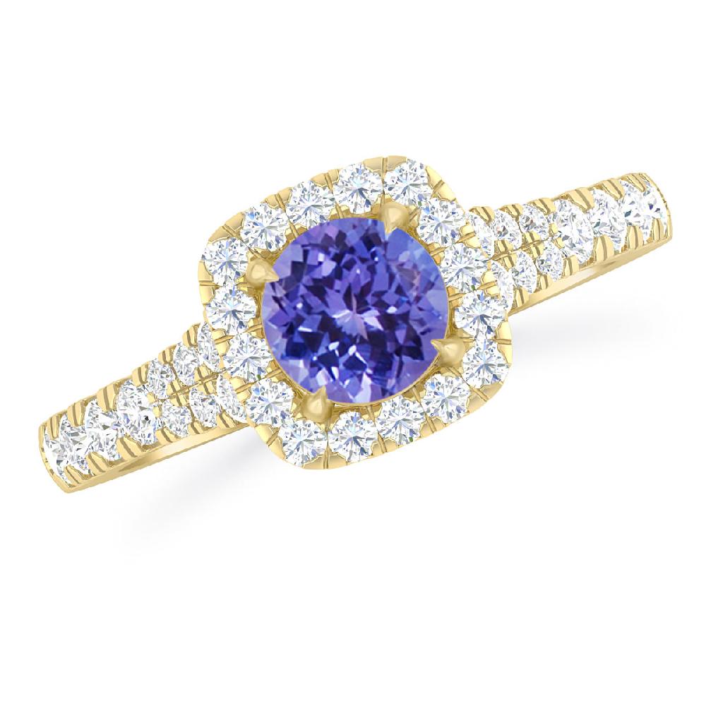 Yellow Gold - Tanzanite