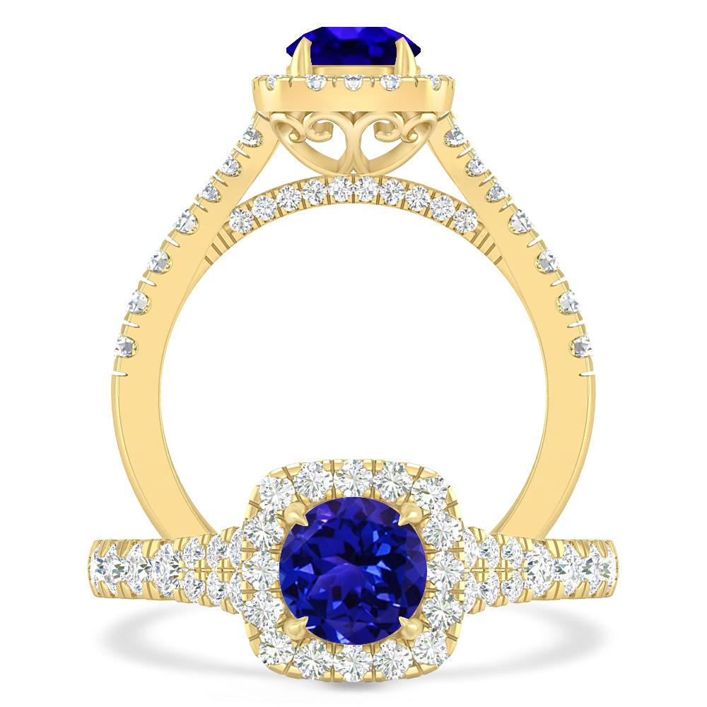 Yellow Gold - Tanzanite