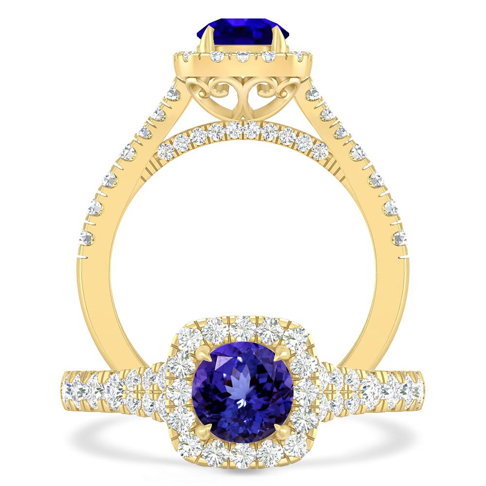 Yellow Gold - Tanzanite