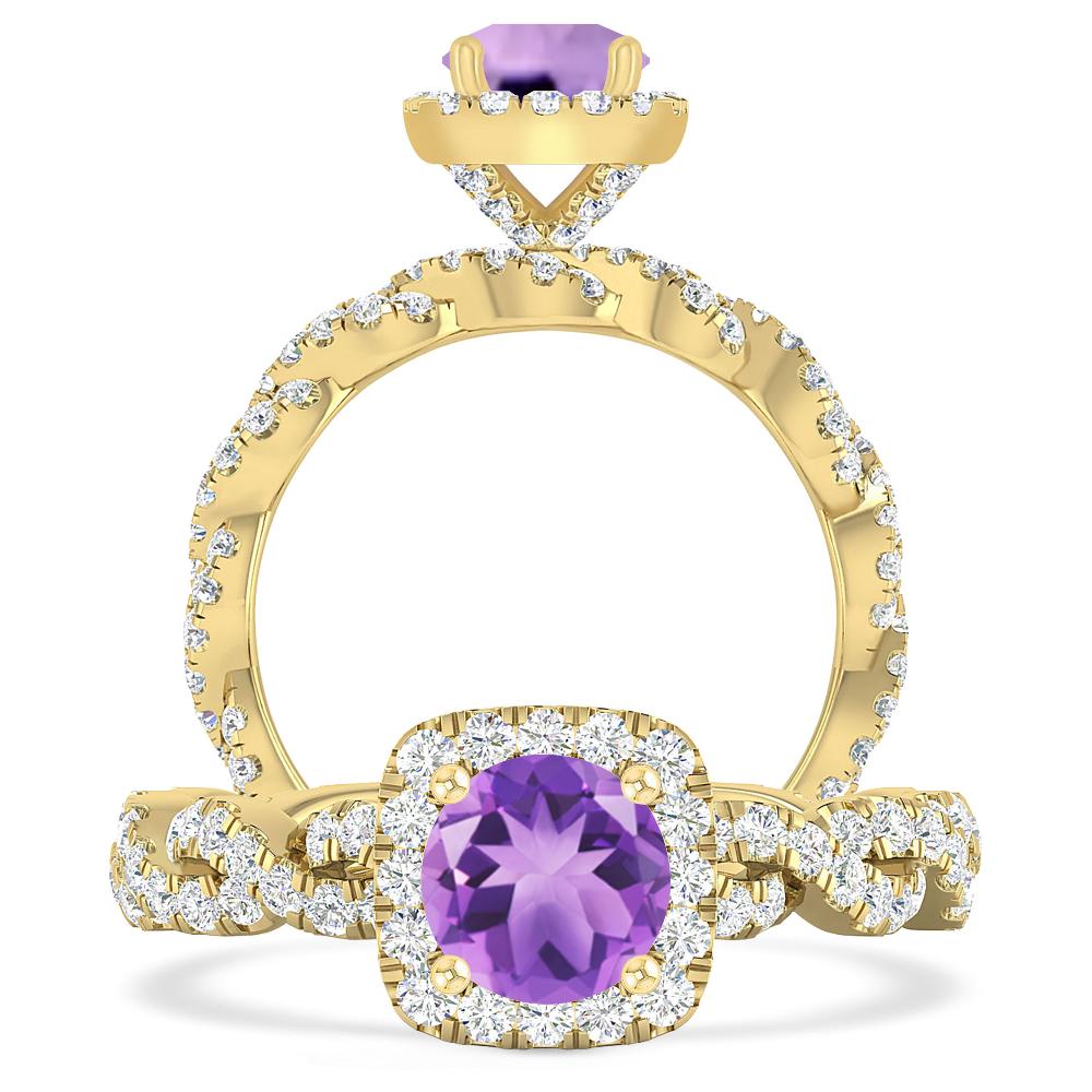 Yellow Gold - Amethyst