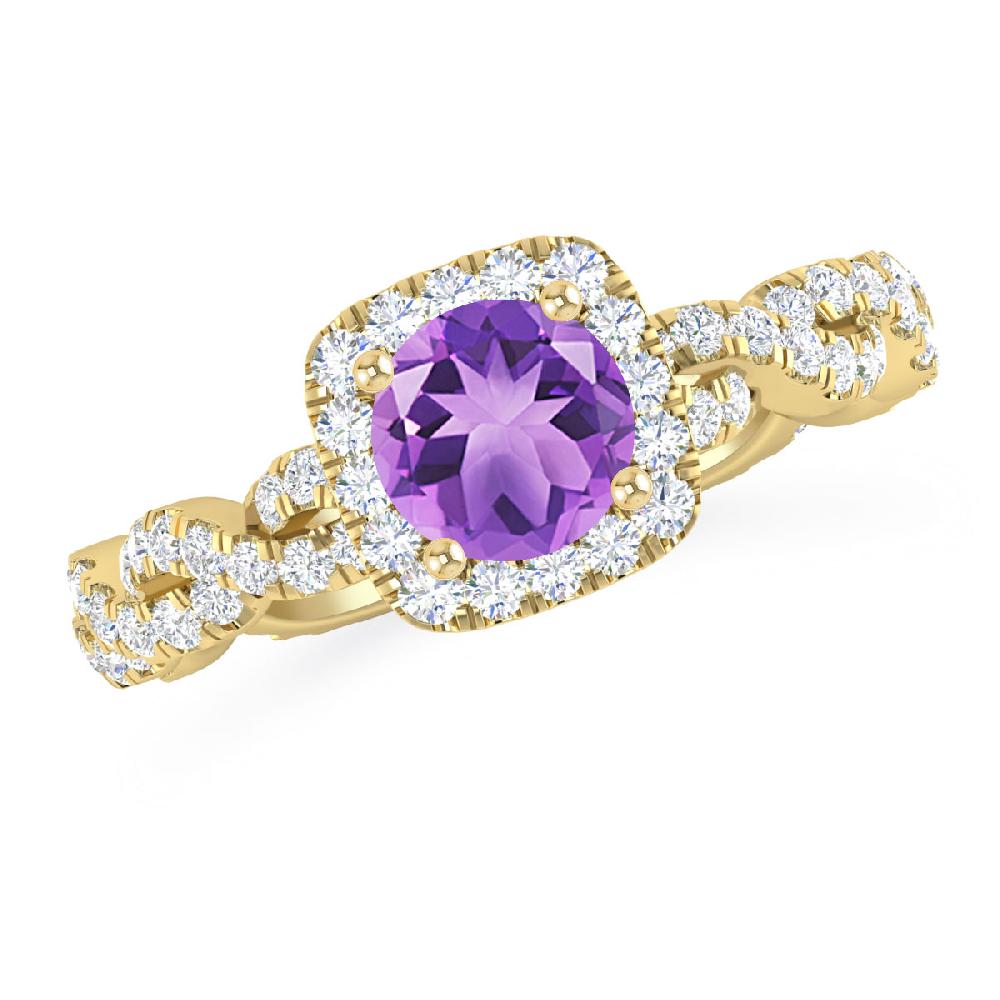 Yellow Gold - Amethyst