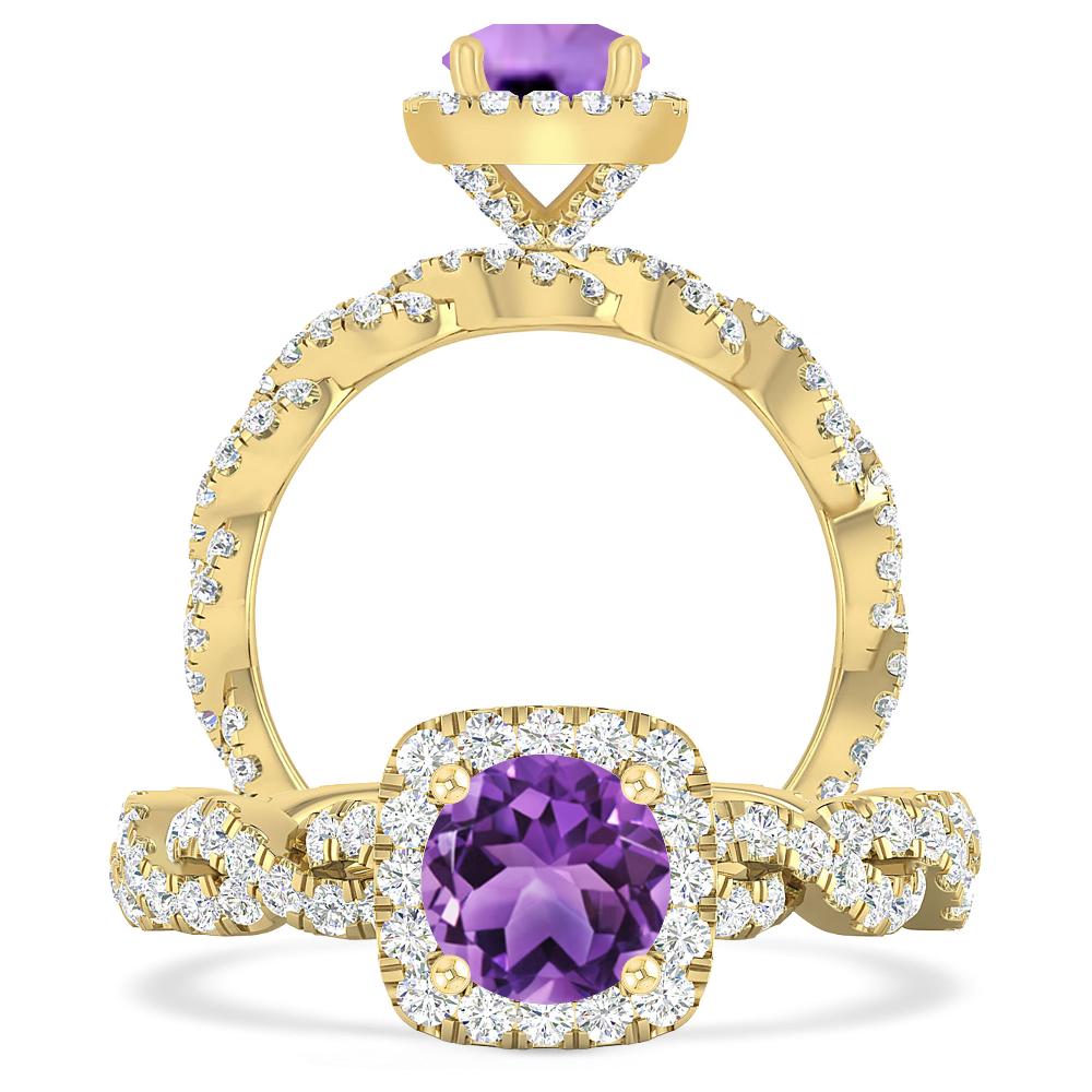 Yellow Gold - Amethyst