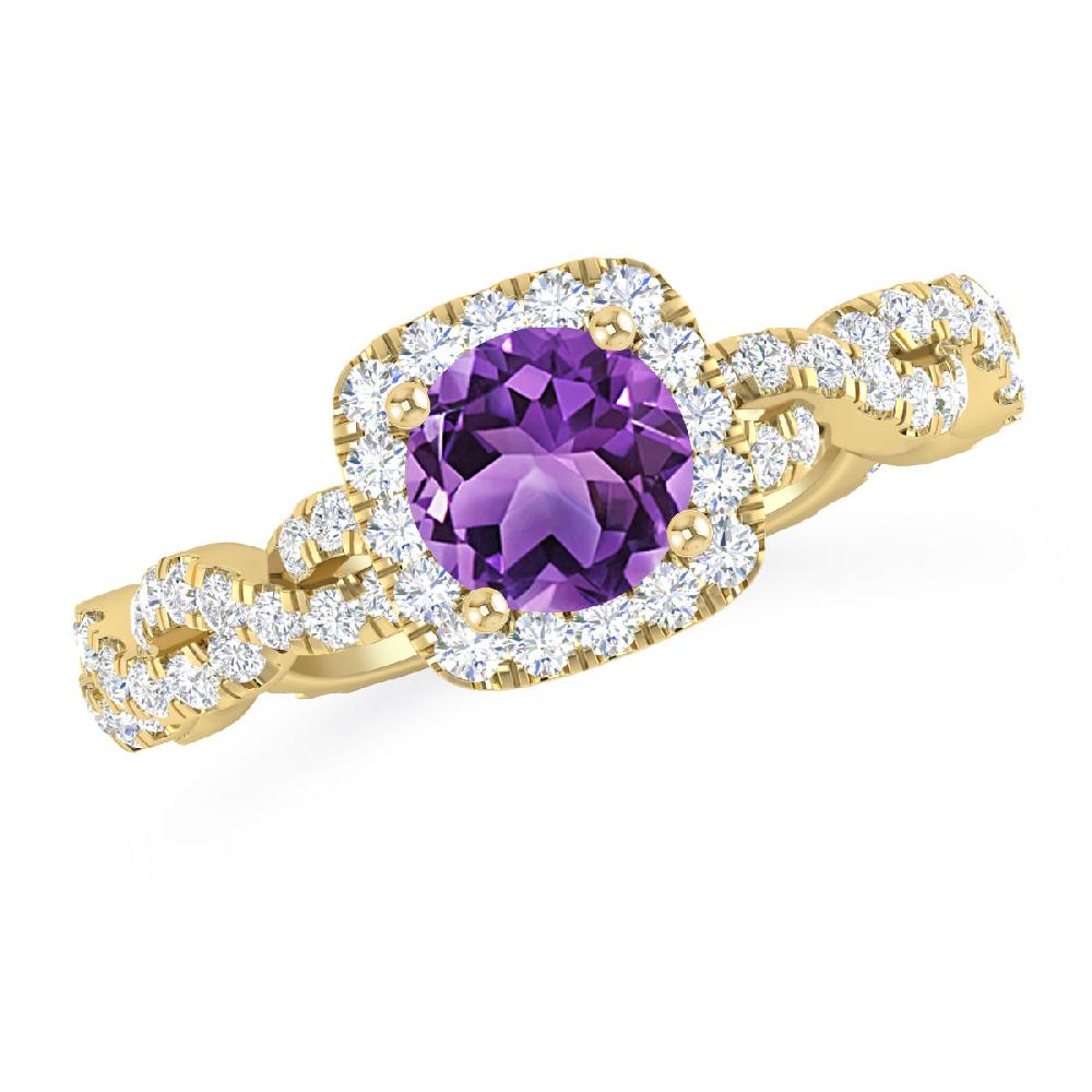 Yellow Gold - Amethyst