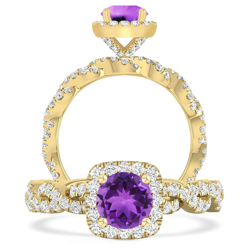 Yellow Gold - Amethyst