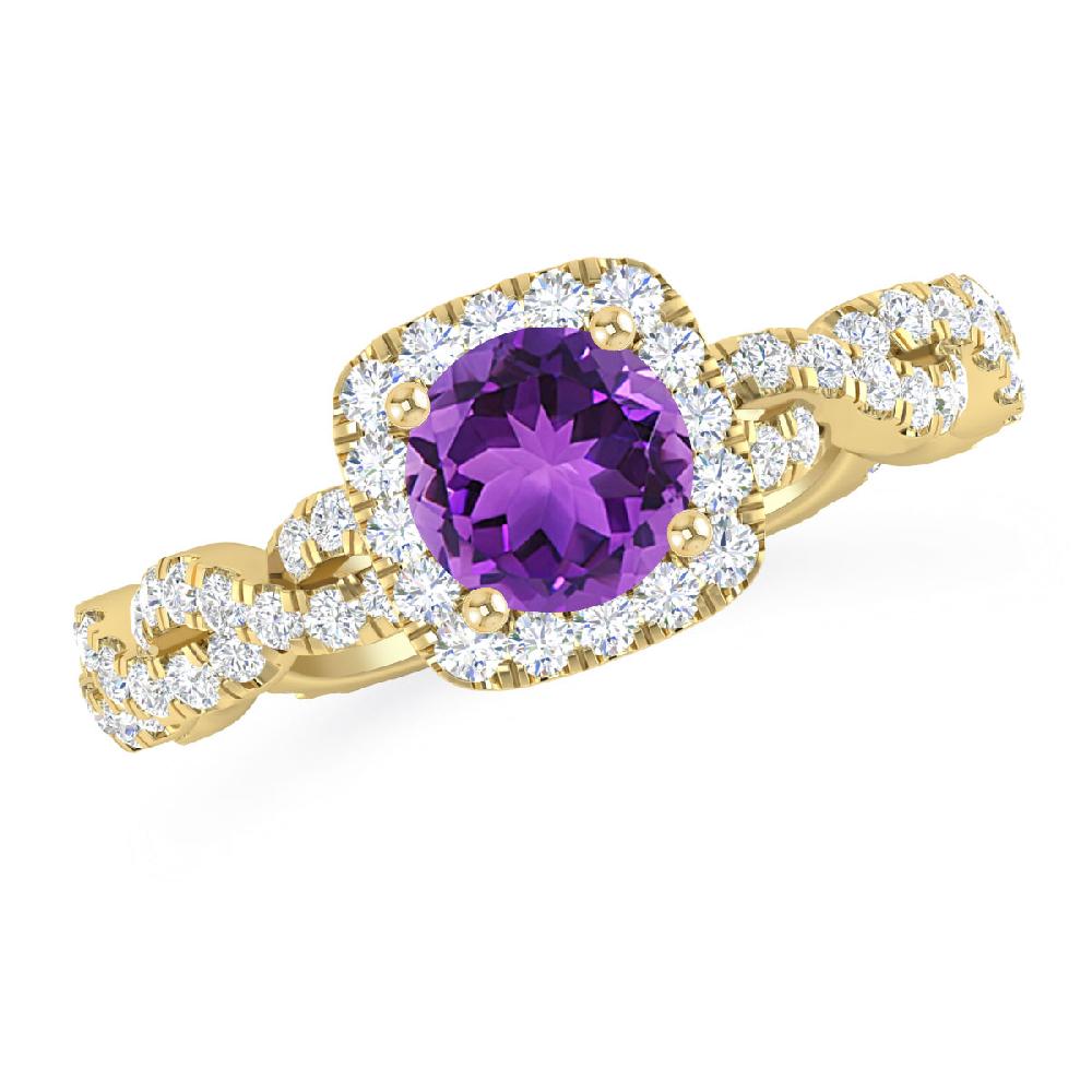 Yellow Gold - Amethyst