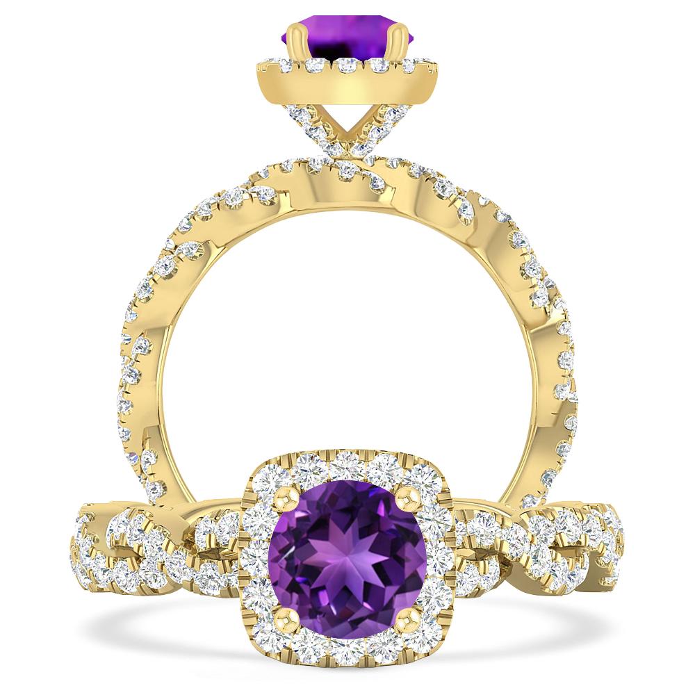 Yellow Gold - Amethyst