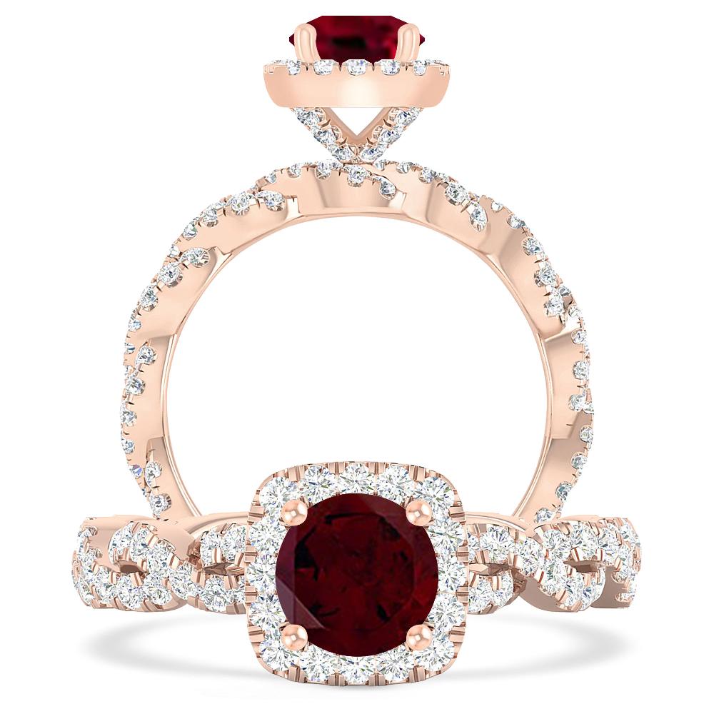 Rose Gold - Garnet