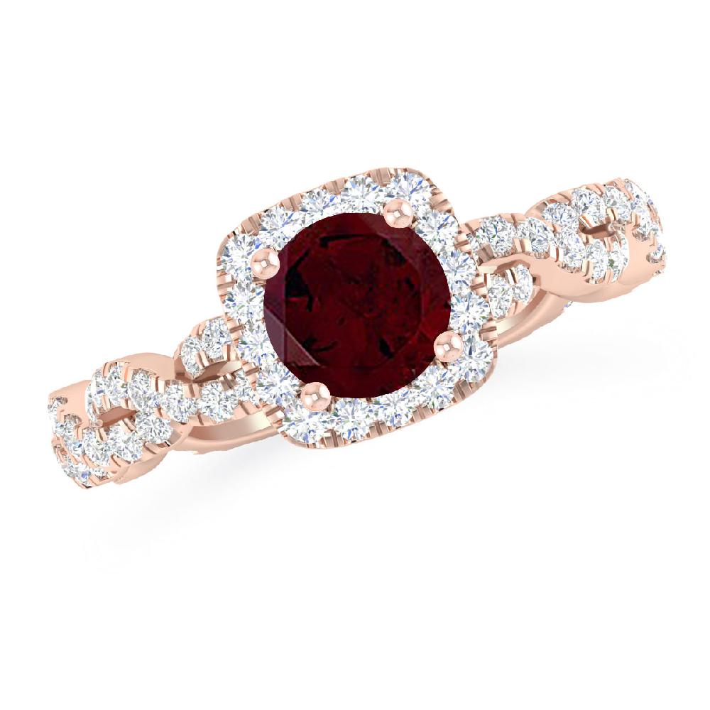 Rose Gold - Garnet