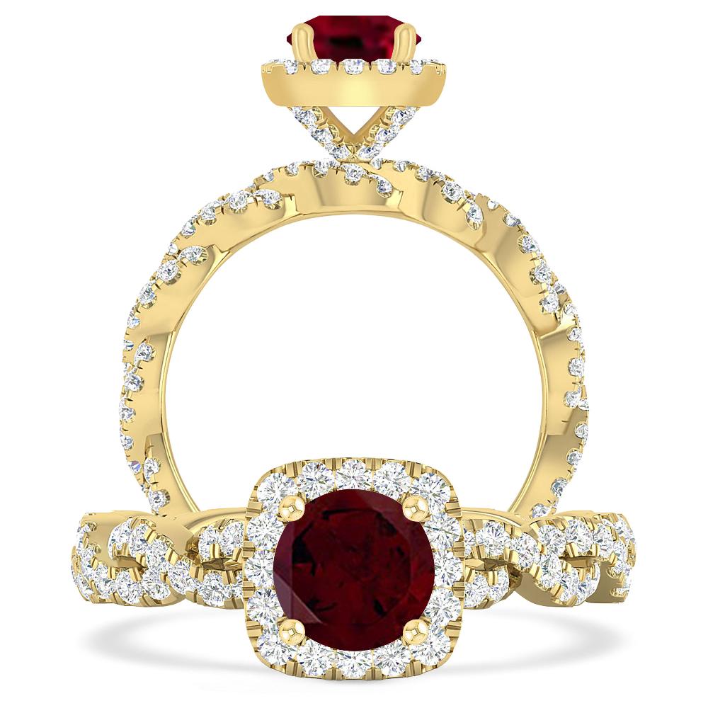 Yellow Gold - Garnet