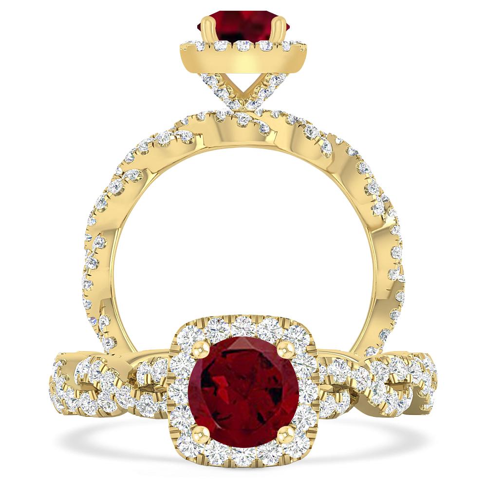 Yellow Gold - Garnet