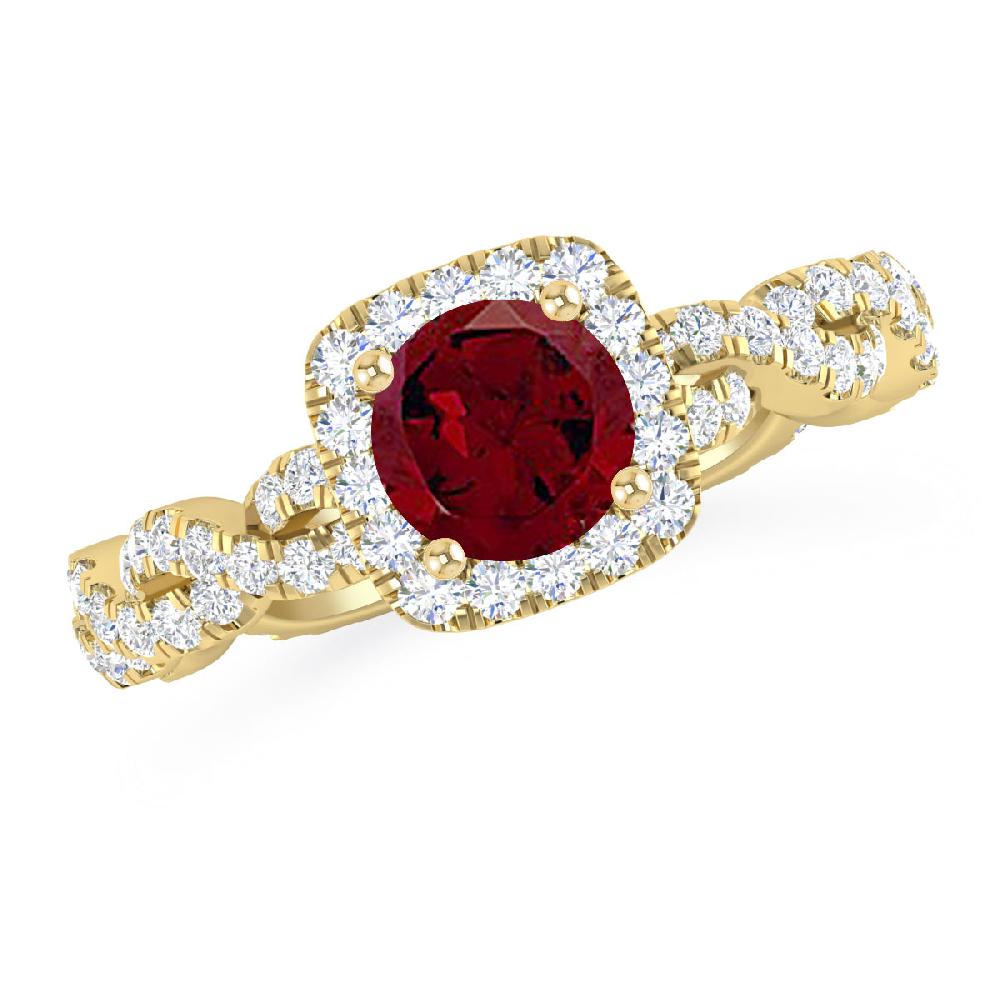 Yellow Gold - Garnet