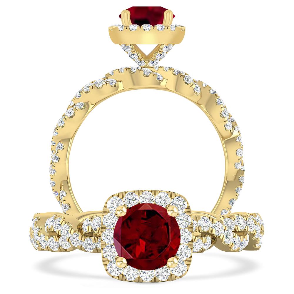 Yellow Gold - Garnet