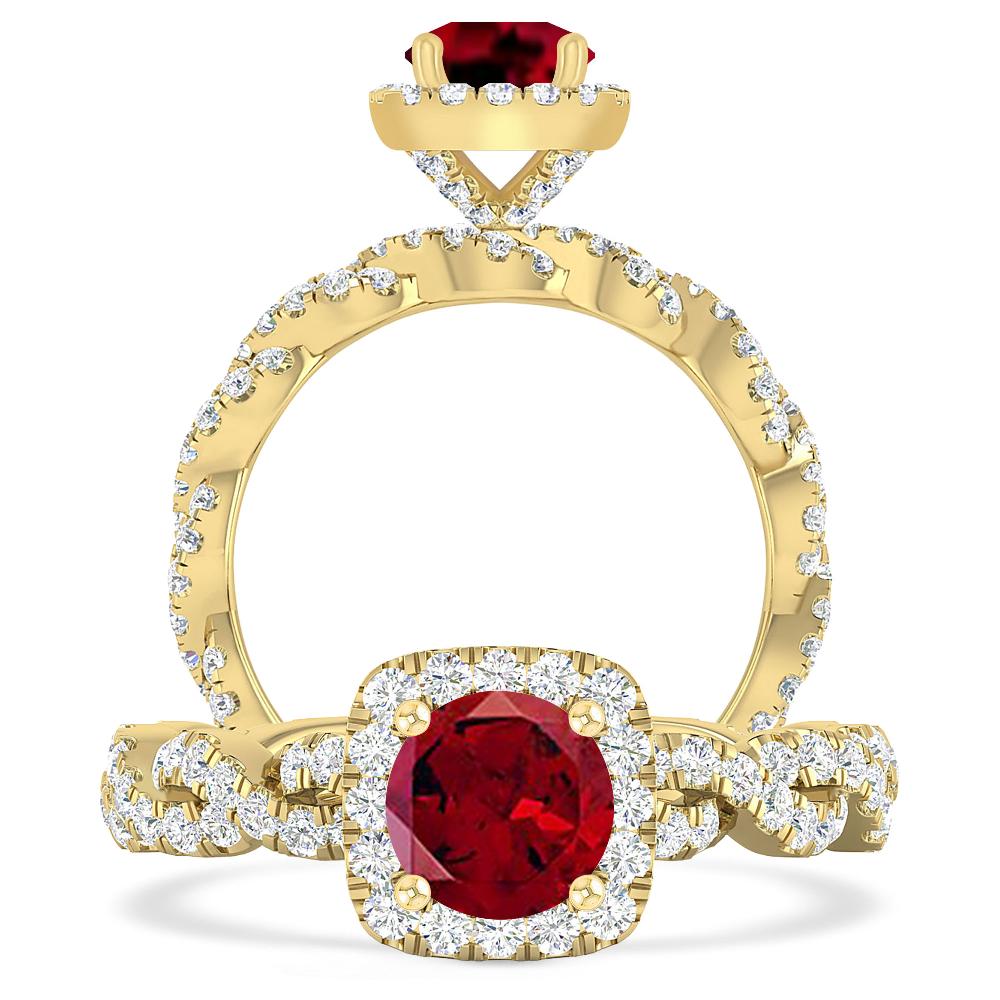 Yellow Gold - Garnet