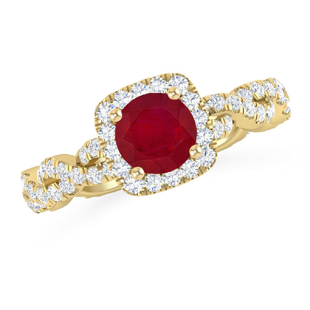 Yellow Gold - Ruby