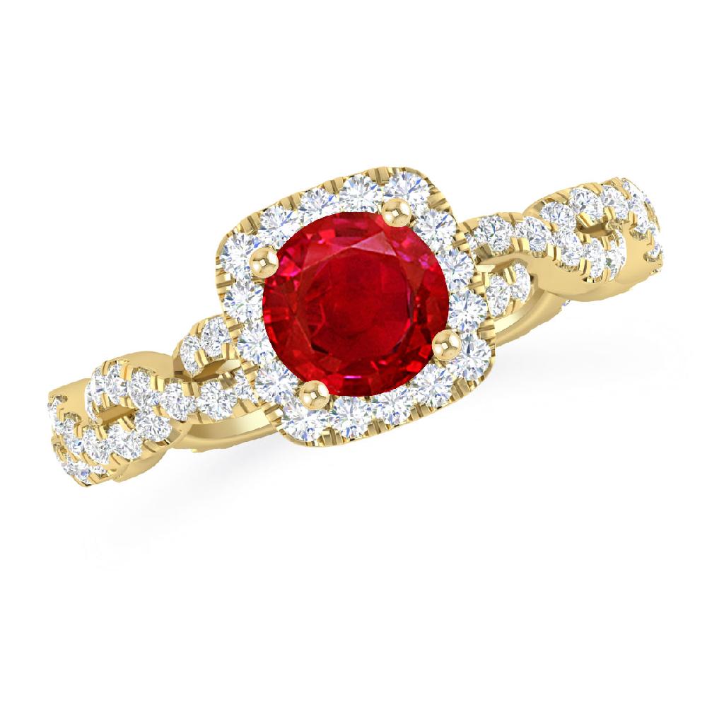 Yellow Gold - Ruby