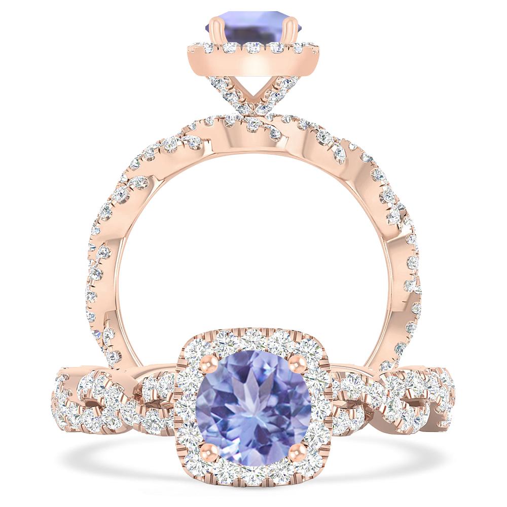 Rose Gold - Tanzanite