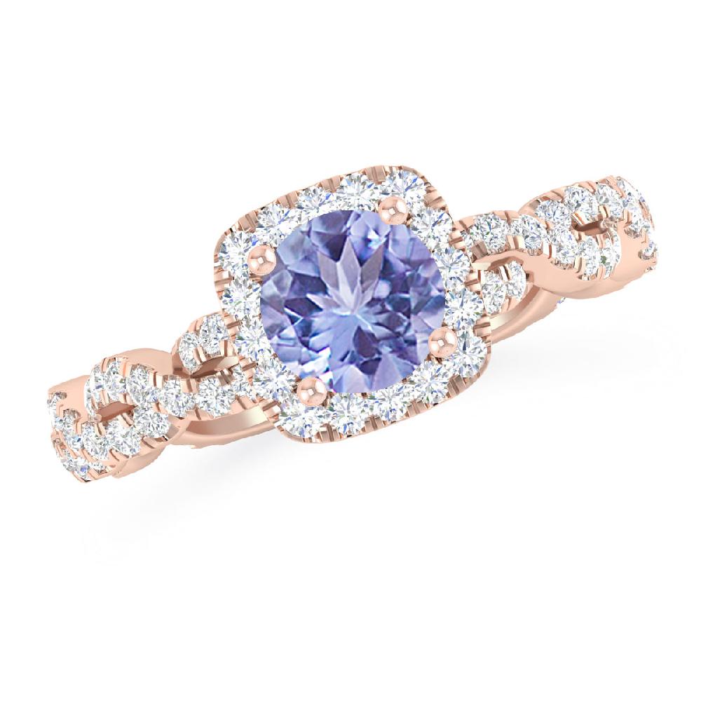 Rose Gold - Tanzanite