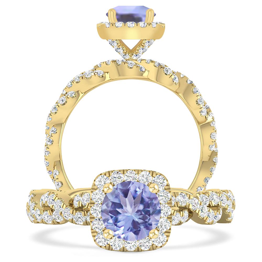 Yellow Gold - Tanzanite