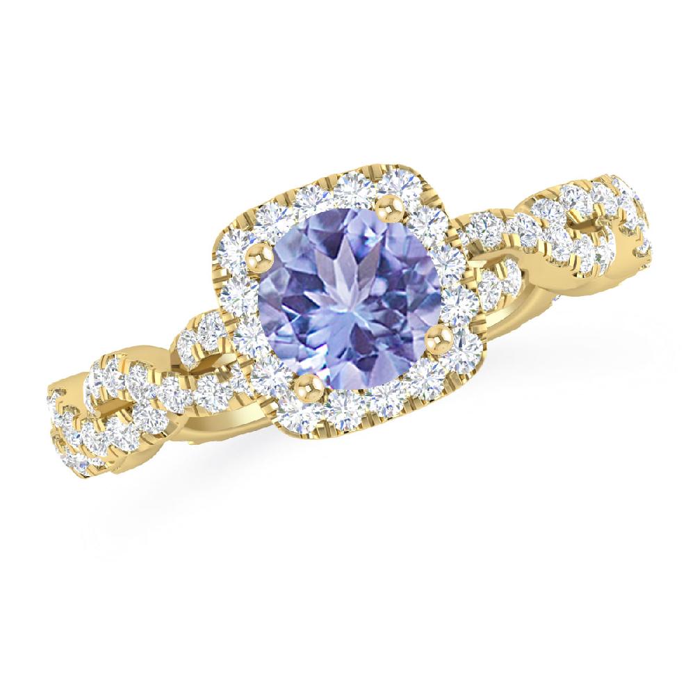 Yellow Gold - Tanzanite