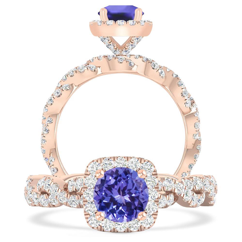 Rose Gold - Tanzanite