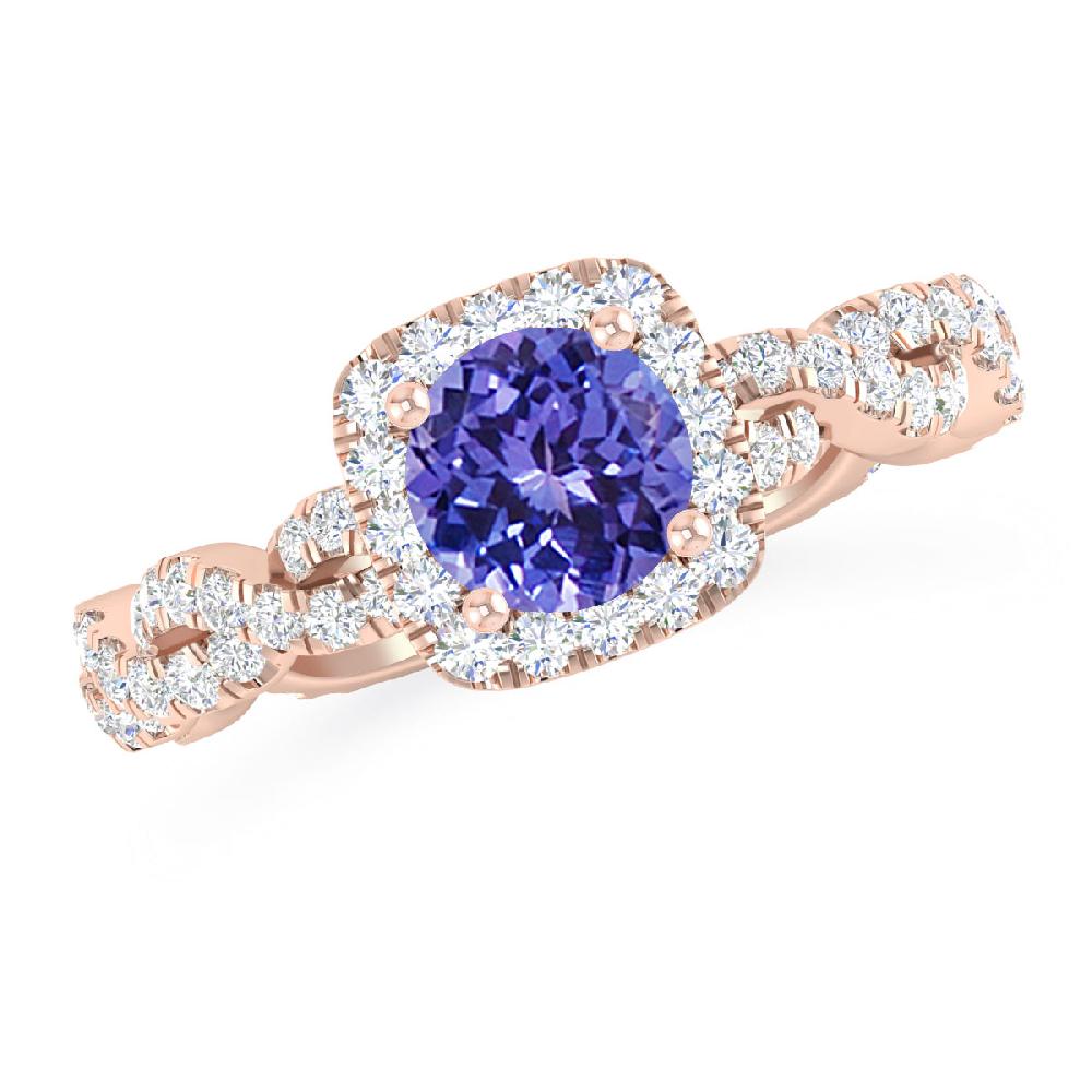 Rose Gold - Tanzanite