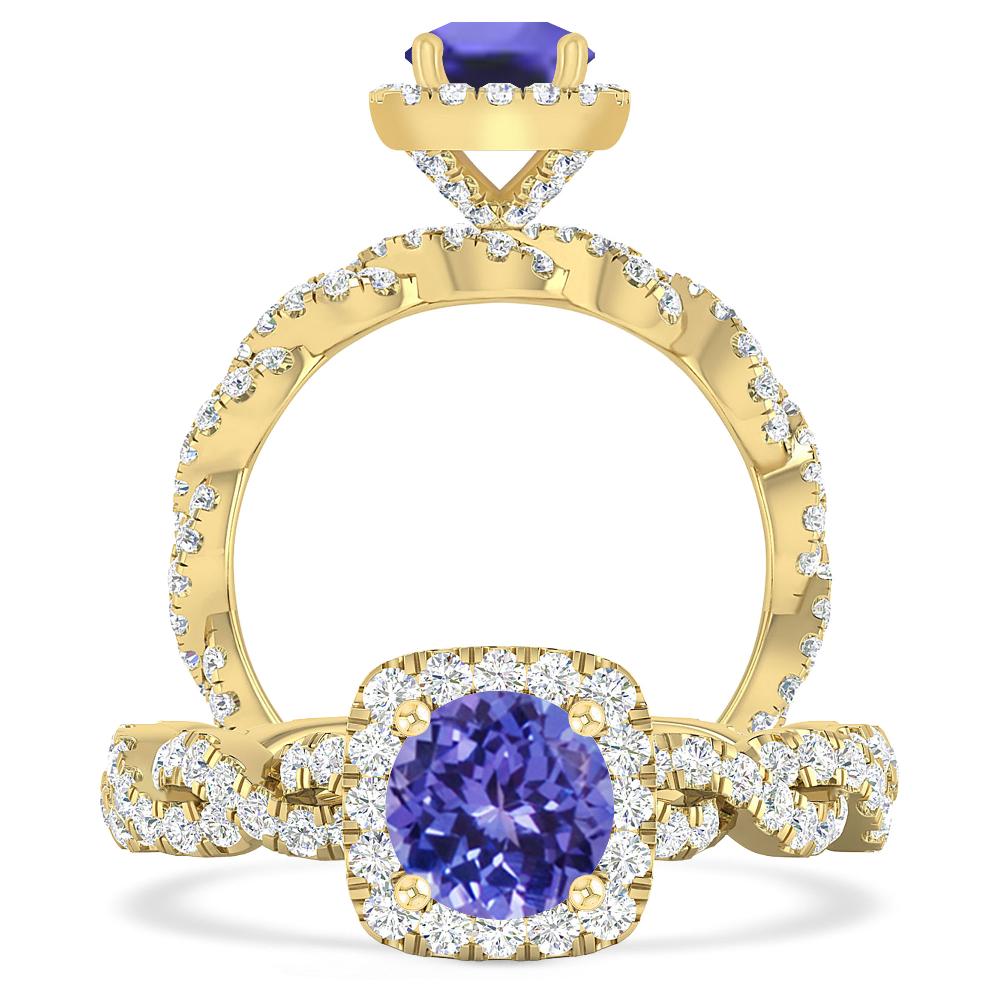 Yellow Gold - Tanzanite