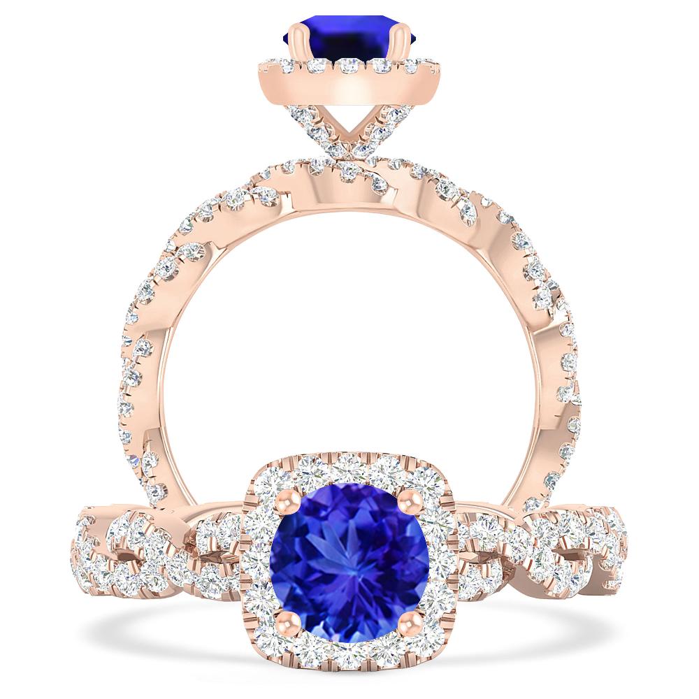 Rose Gold - Tanzanite