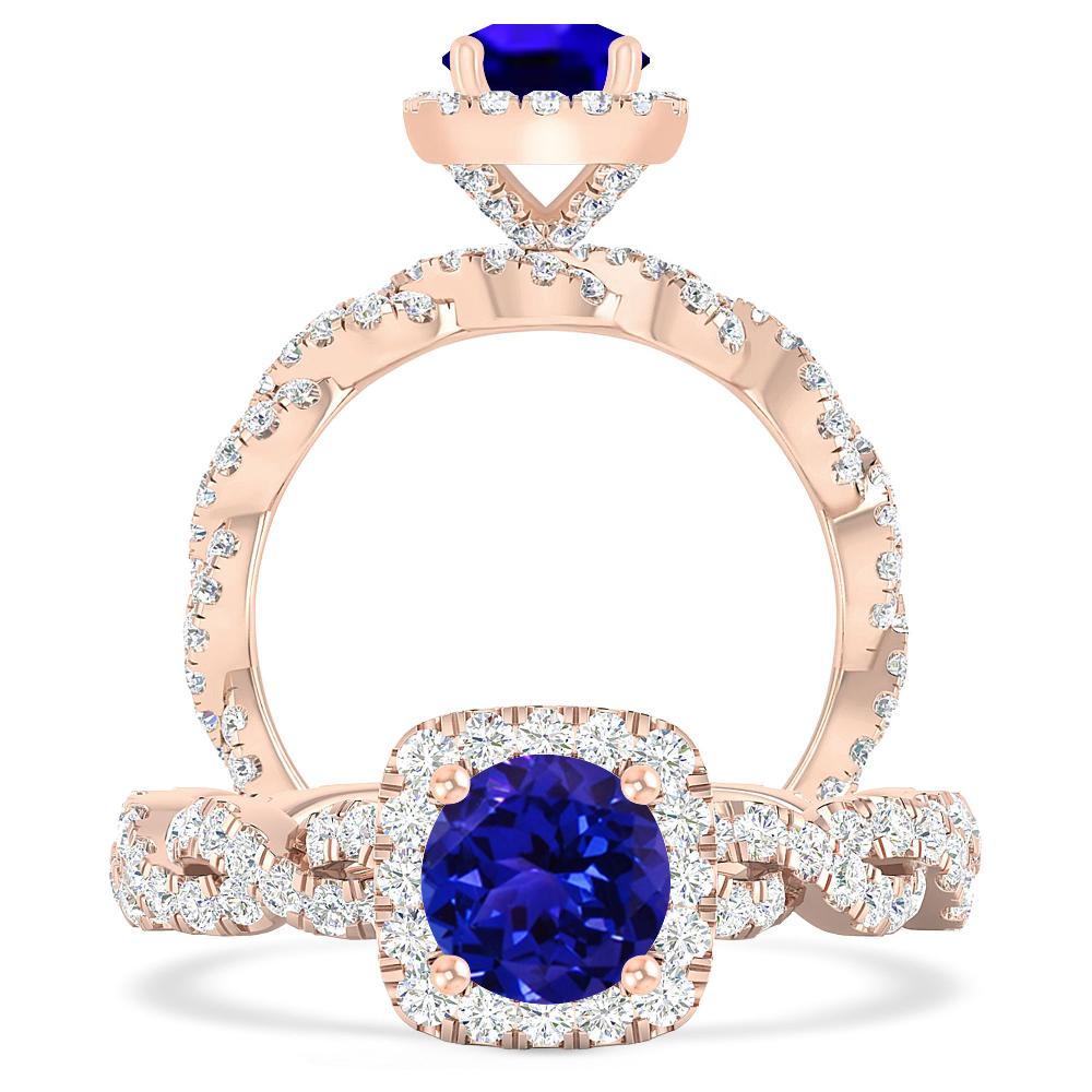 Rose Gold - Tanzanite