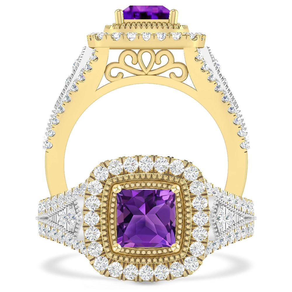 Yellow Gold - Amethyst