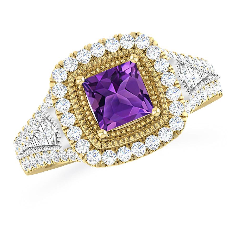 Yellow Gold - Amethyst