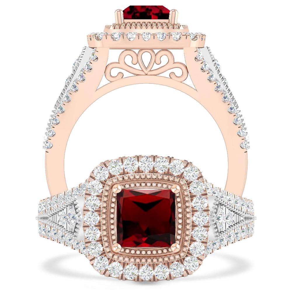 Rose Gold - Garnet