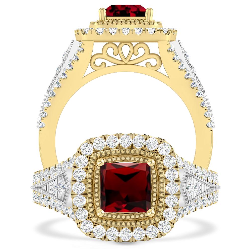 Yellow Gold - Garnet