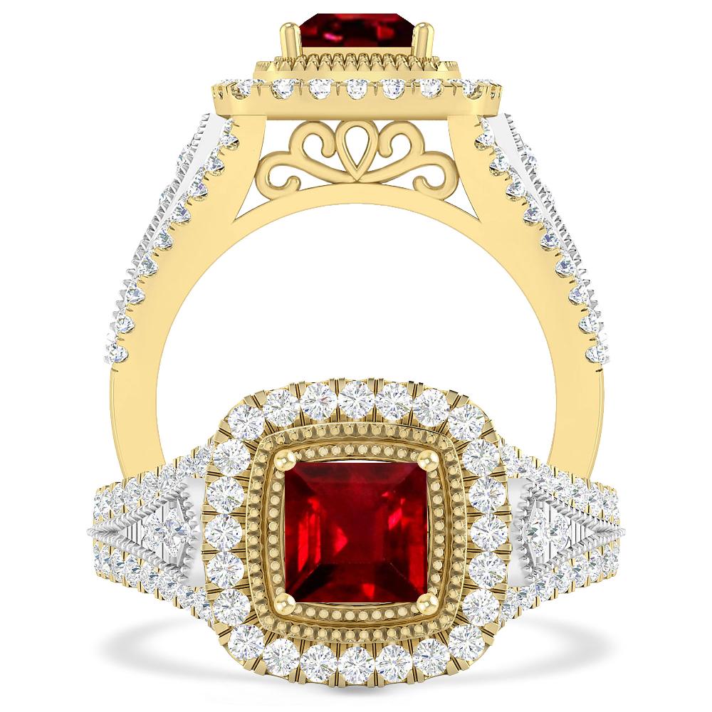 Yellow Gold - Ruby