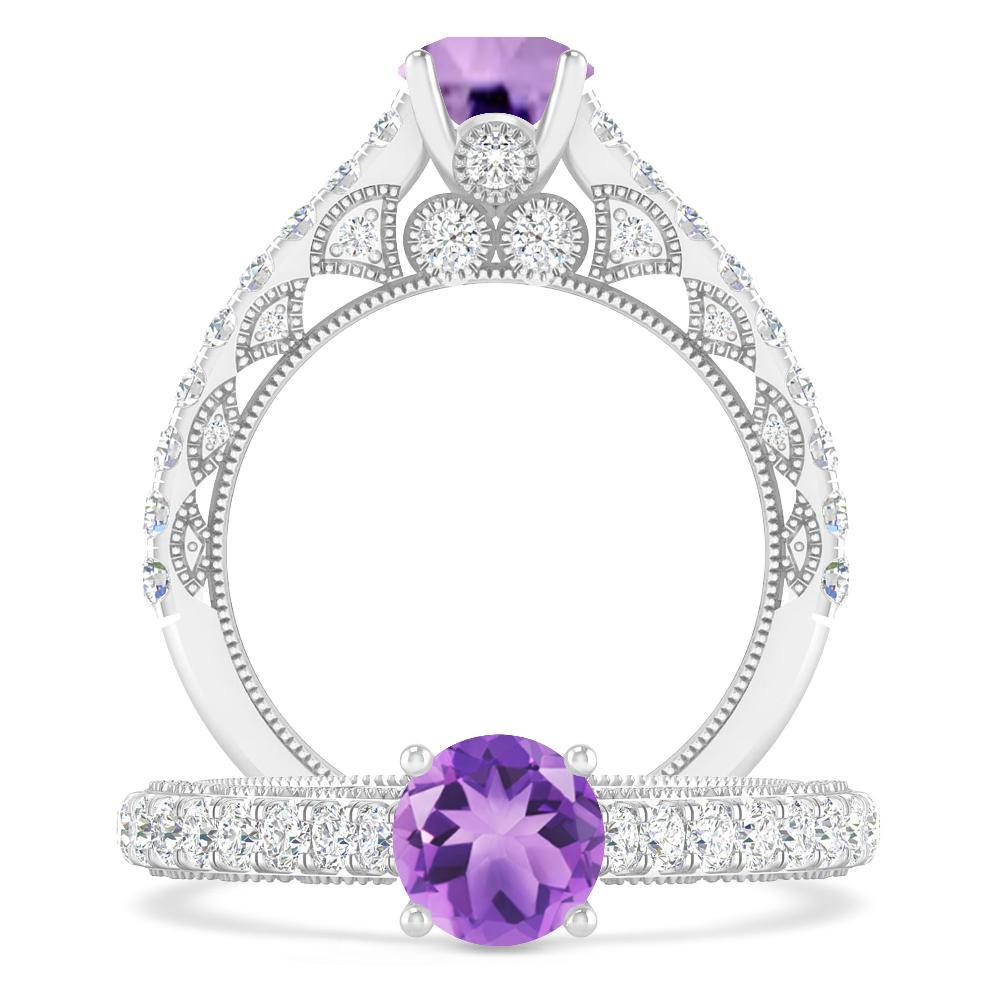 White Gold - Amethyst