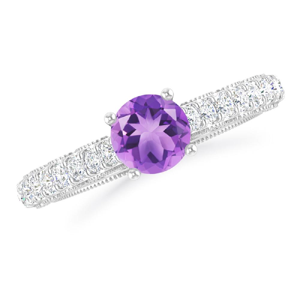 White Gold - Amethyst