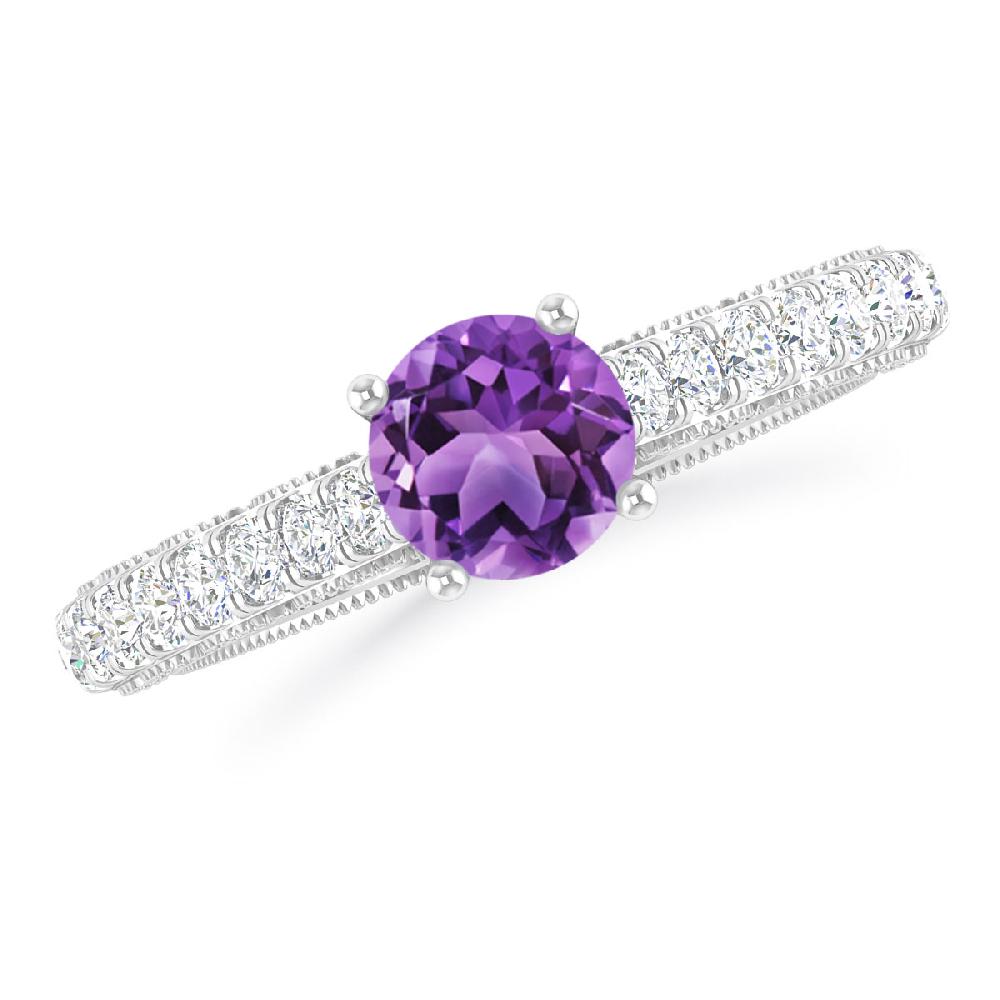 White Gold - Amethyst